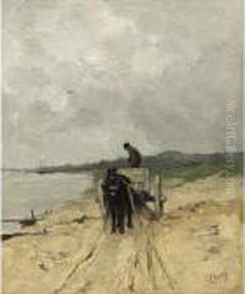 The Sand-cart Oil Painting by Anton Mauve