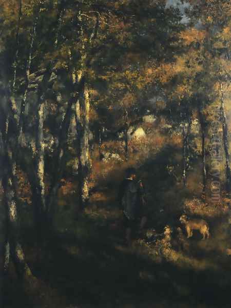 Jules Le Coeur in the Forest of Fontainebleau Oil Painting by Pierre Auguste Renoir