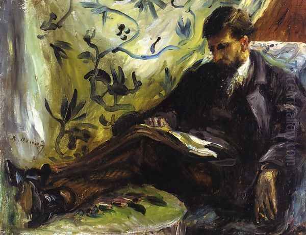 Portrait Of Edmond Maitre Aka The Reader Oil Painting by Pierre Auguste Renoir