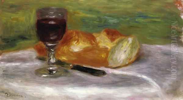 Glass of Wine Oil Painting by Pierre Auguste Renoir