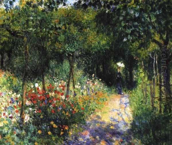 Women In A Garden Oil Painting by Pierre Auguste Renoir