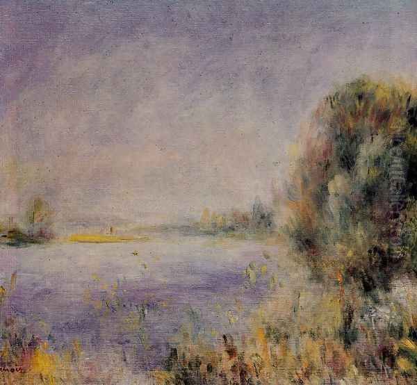 Banks Of The River 2 Oil Painting by Pierre Auguste Renoir