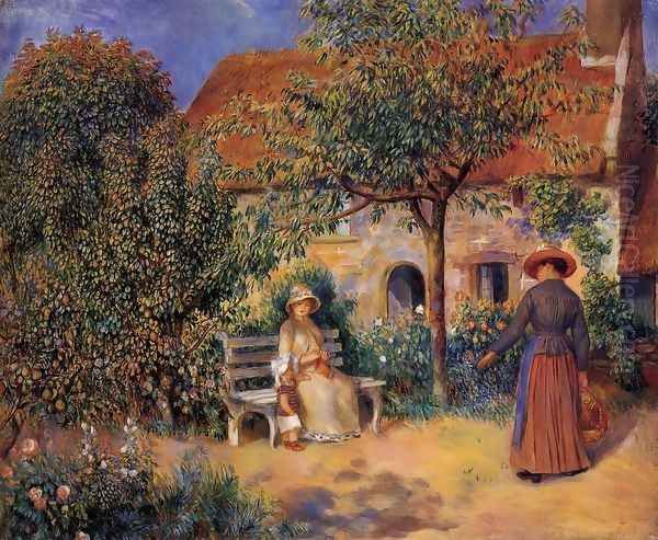 Garden Scene In Brittany Oil Painting by Pierre Auguste Renoir