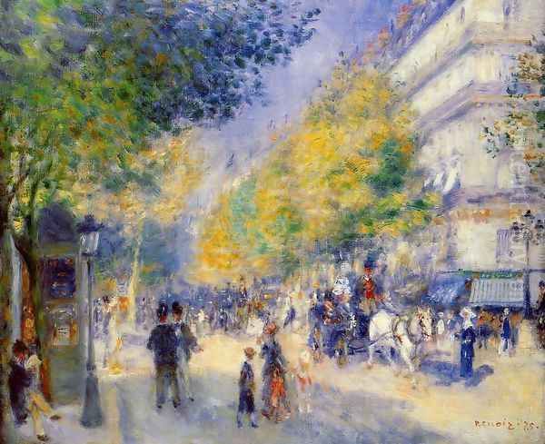 The Great Boulevards Oil Painting by Pierre Auguste Renoir