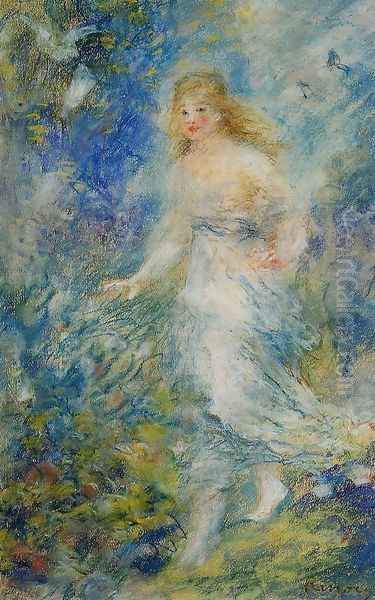 Spring (The Four Seasons) Oil Painting by Pierre Auguste Renoir