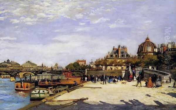 The Pont Des Arts And The Institut De France Oil Painting by Pierre Auguste Renoir