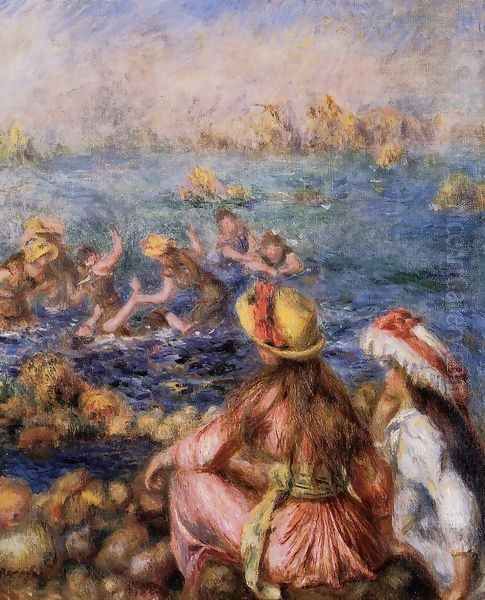 Bathers 3 Oil Painting by Pierre Auguste Renoir