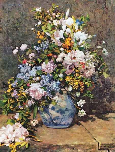 Bouquet of Spring Flowers Oil Painting by Pierre Auguste Renoir