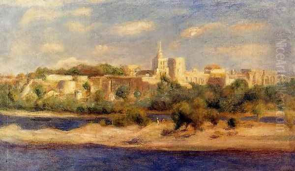 Bathers On The Banks Of The Thone In Avignon Oil Painting by Pierre Auguste Renoir