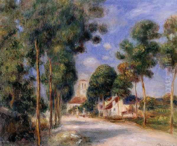 Entering The Village Of Essoyes Oil Painting by Pierre Auguste Renoir