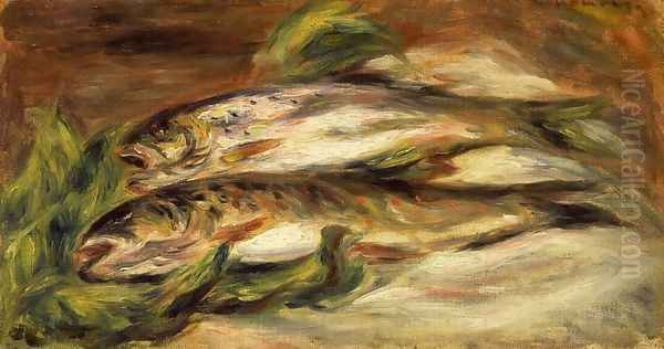 Rainbow Trout Oil Painting by Pierre Auguste Renoir