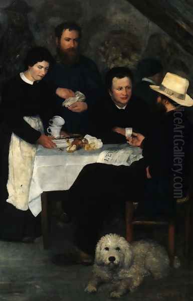 Mother Anthony's Inn at Marlotte Oil Painting by Pierre Auguste Renoir