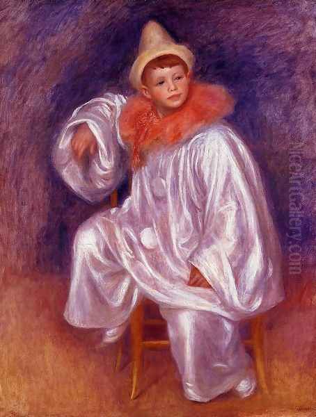 The White Pierrot (Jean Renoir) Oil Painting by Pierre Auguste Renoir