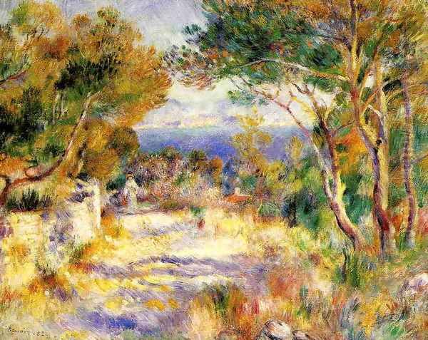 L Estaque Oil Painting by Pierre Auguste Renoir