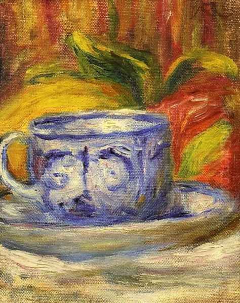 Cup And Fruit Oil Painting by Pierre Auguste Renoir