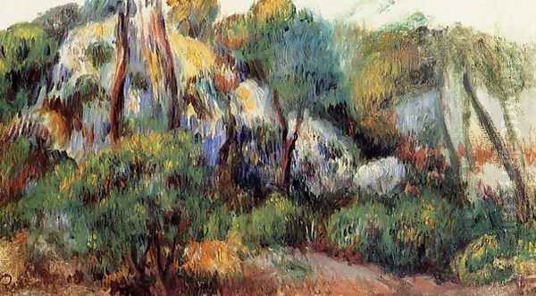 Purple Landscape Oil Painting by Pierre Auguste Renoir