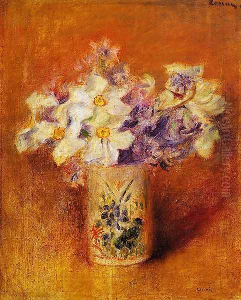 Flowers In A Vase6 Oil Painting by Pierre Auguste Renoir