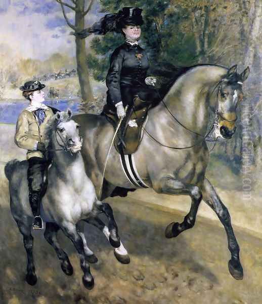 Riding In The Bois De Boulogne Aka Madame Henriette Darras Or The Ride Oil Painting by Pierre Auguste Renoir