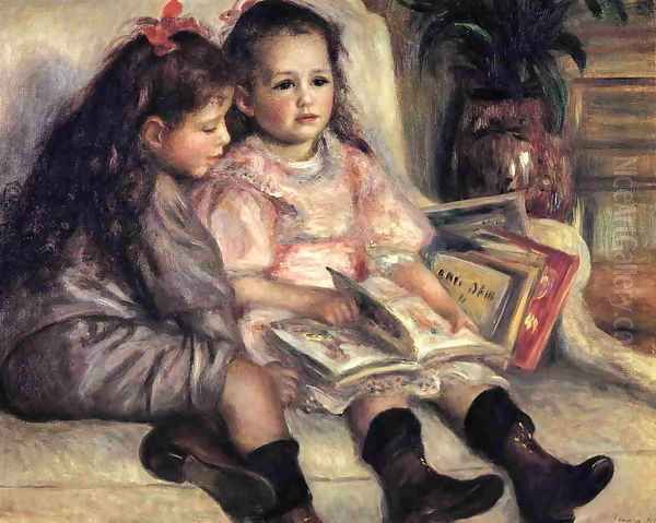 Portraits Of Two Children Oil Painting by Pierre Auguste Renoir