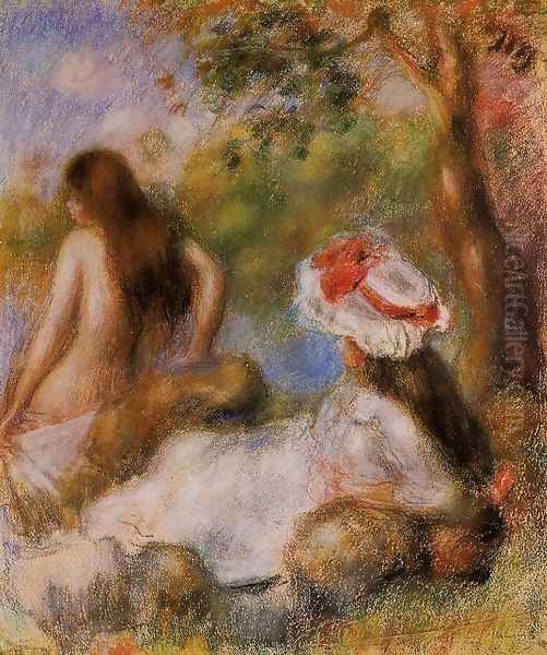 Bathers2 Oil Painting by Pierre Auguste Renoir