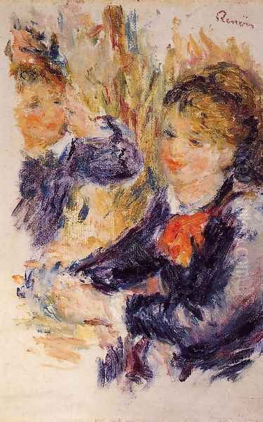 At The Milliners (study) Oil Painting by Pierre Auguste Renoir