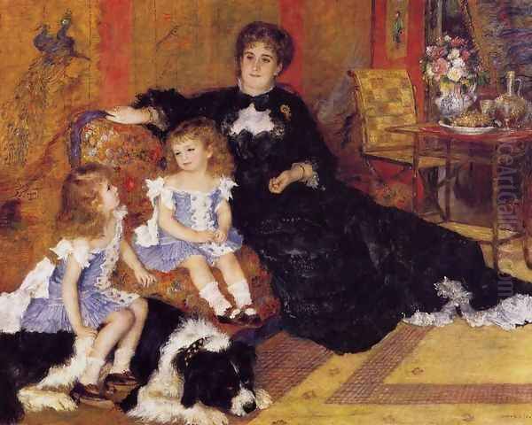 Madame Georges Charpentier and her Children, Georgette and Paul Oil Painting by Pierre Auguste Renoir