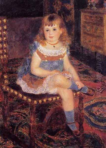 Georgette Charpeitier Seated Oil Painting by Pierre Auguste Renoir