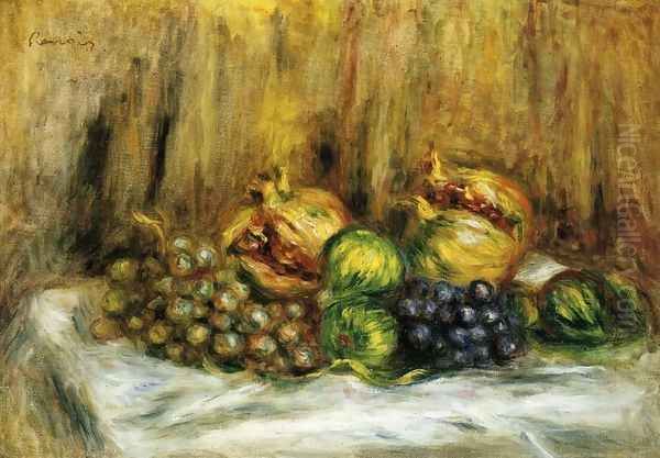 Still Life With Grapes Oil Painting by Pierre Auguste Renoir