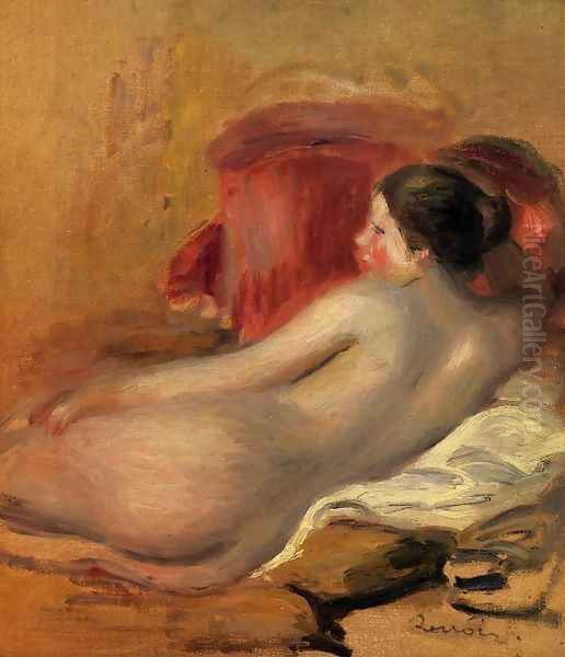 Reclining Model Oil Painting by Pierre Auguste Renoir