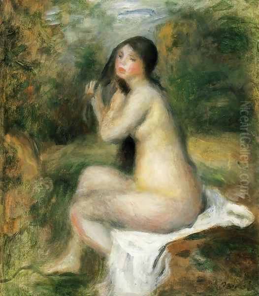 Seated Bather 5 Oil Painting by Pierre Auguste Renoir