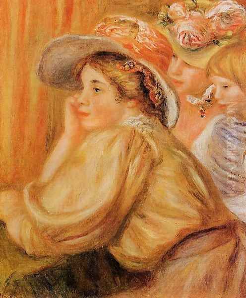 Coco And Two Servants Oil Painting by Pierre Auguste Renoir