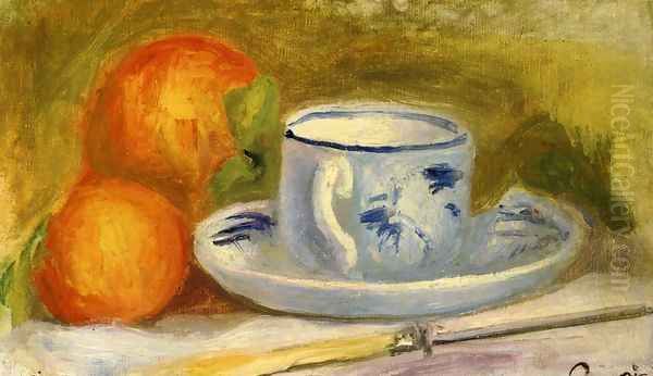 Cup and Oranges Oil Painting by Pierre Auguste Renoir