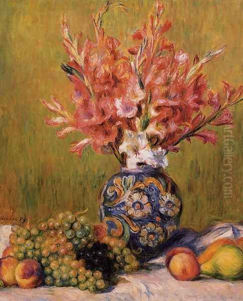 Still Life Flowers And Fruit Oil Painting by Pierre Auguste Renoir