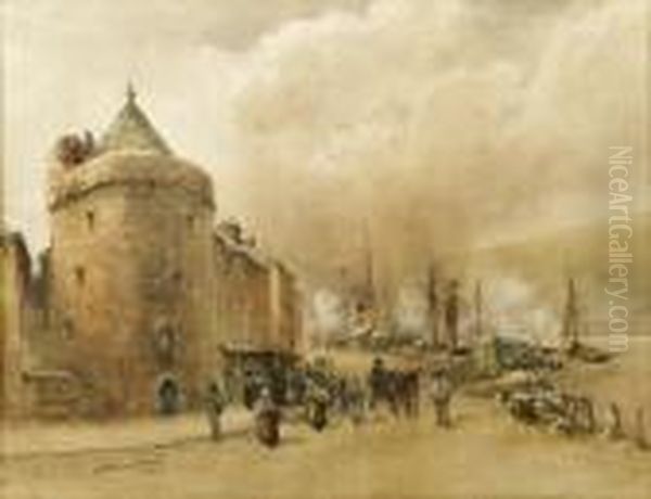 Reginalds Tower, The Quay, Waterford Oil Painting by William Bingham McGuinness