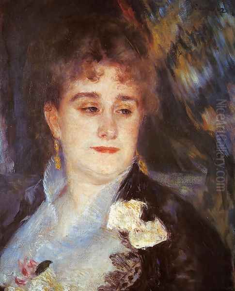 First Portrait Of Madame Georges Charpeitier Oil Painting by Pierre Auguste Renoir