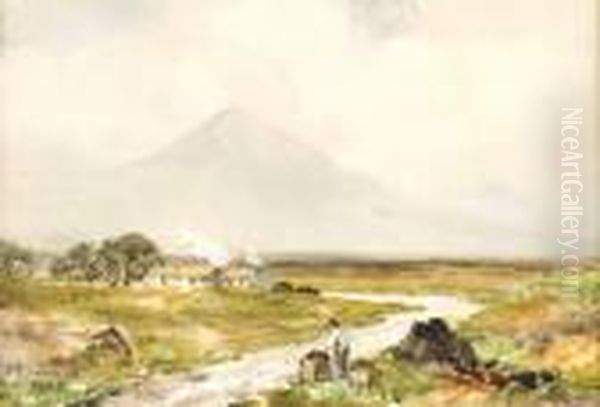 Collecting Turf 
Donegal Oil Painting by William Bingham McGuinness