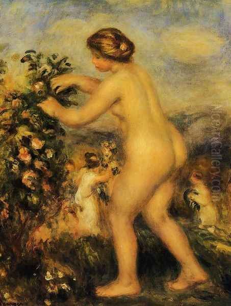 Ode To Flowers (after Anacreon) Oil Painting by Pierre Auguste Renoir