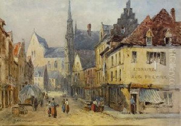 Old Church At Louvain, Belgium Oil Painting by William Bingham McGuinness