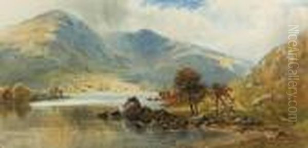 Near Ardlui, Loch Lomond Oil Painting by William Bingham McGuinness