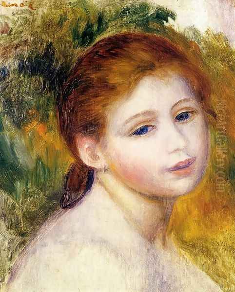 Head Of A Woman3 Oil Painting by Pierre Auguste Renoir