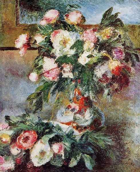 Peonies Oil Painting by Pierre Auguste Renoir