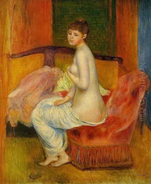 Seated Nude Aka At East Oil Painting by Pierre Auguste Renoir