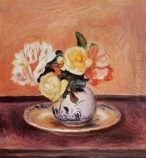 Vase Of Flowers2 Oil Painting by Pierre Auguste Renoir