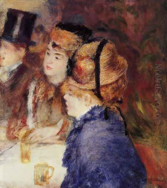 At The Cafe Oil Painting by Pierre Auguste Renoir