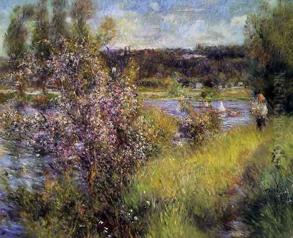 The Seine At Chatou Oil Painting by Pierre Auguste Renoir