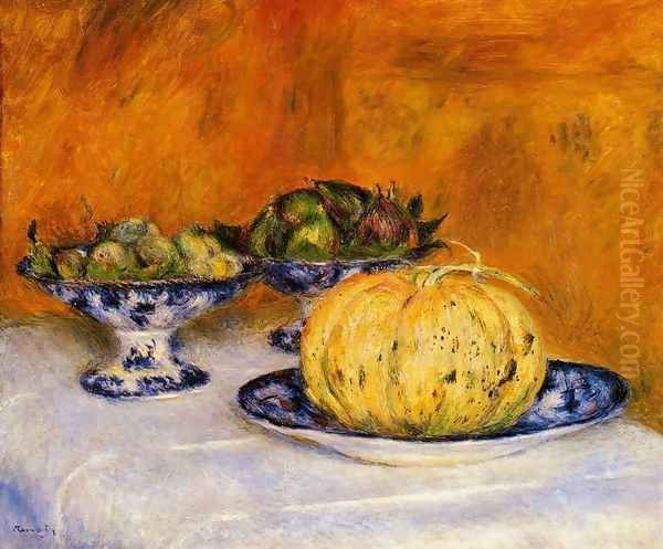 Still Life With Melon Oil Painting by Pierre Auguste Renoir