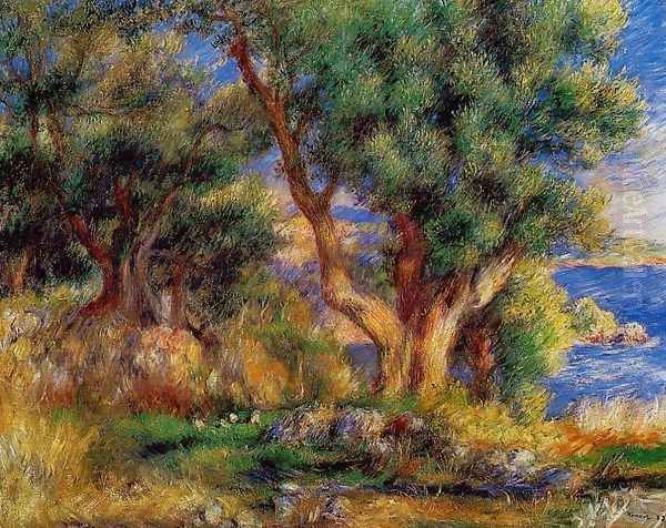 Landscape Near Manton Oil Painting by Pierre Auguste Renoir