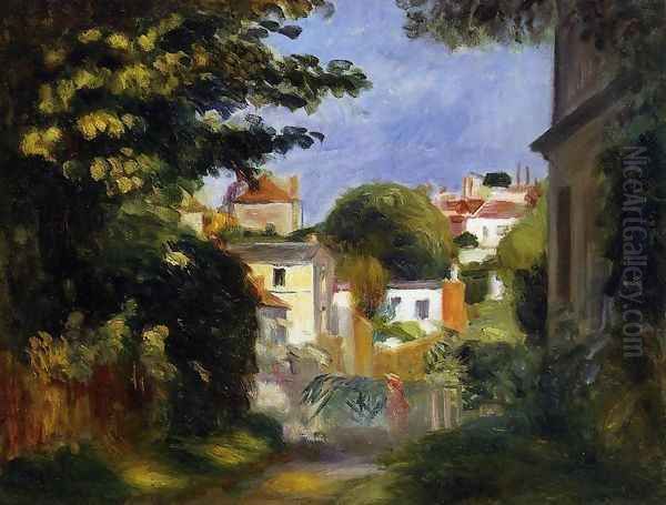 House And Figures Among The Trees Oil Painting by Pierre Auguste Renoir