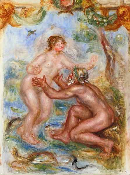 Study For The Saone Embraced By The Rhone Oil Painting by Pierre Auguste Renoir