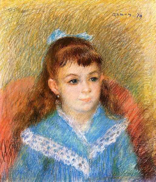 Portrait Of A Young Girl Aka Elizabeth Maitre Oil Painting by Pierre Auguste Renoir